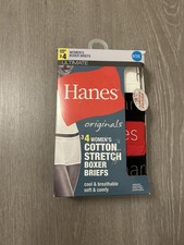 Hanes Originals 4 Pair Women  s Boxer Brief Panties Cotton Blend Stretch Sz 2XL 9