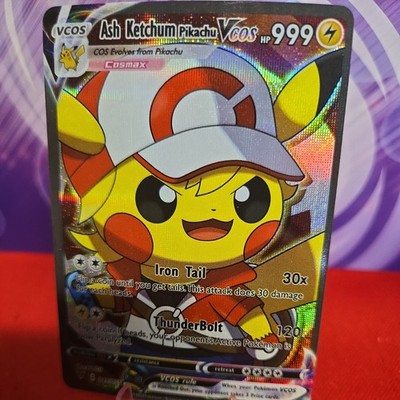 Ash Ketchum Pokemon Card VMAX Rainbow GX EX GX ACG V Star Holo Cosplay FS