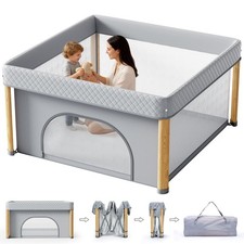 Foldable Baby Playpen 59x59 Play Pen for Babies and Toddlers, Portable Playpen