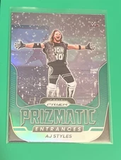 2022 Panini Prizm #5  AJ Styles   Prizmatic Entrances Green WWE