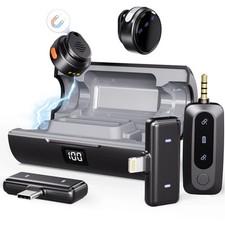 Moman Wireless Lavalier Microphone 3-in-1 Set Lightning/USB-C/3.5mm   New  