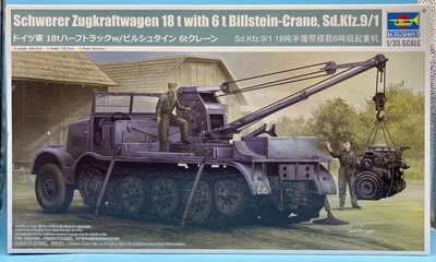 Trumpeter 09576 1/35 Schwerer Zugkraftwagen 18 t with 6 t Billstein-Crane Kit