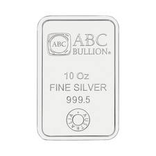 Eureka 10oz 999.5 Fine Silver Bullion ABC Mint Certified Ingot Bar + Pouch 89.08 per troy oz