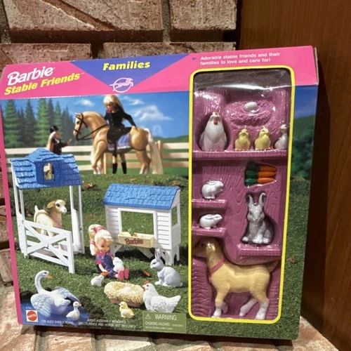 Barbie Stable Friends Animal Set Chicken Rabbit Dog Goat Duck Vintage 1990s