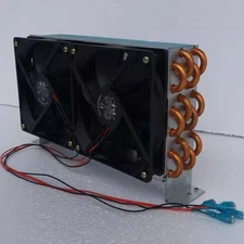 CP4X6X240 Mini Condenser Radiator Copper Tube Evaporator with 2*120MM 24V FAN