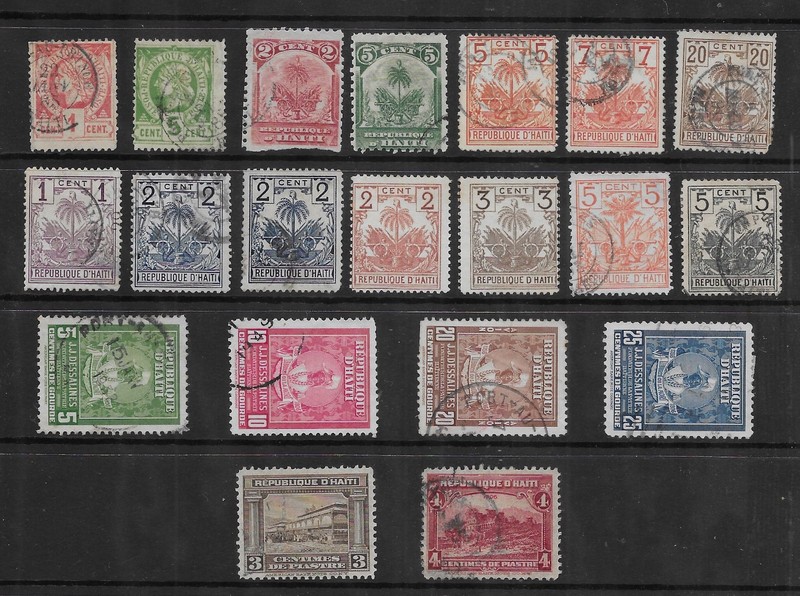 20 Haiti Stamps from Quality Old Antique Album