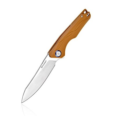 Harnds Harvest Pocket Knife Sandvik 14C28N G10 Brown