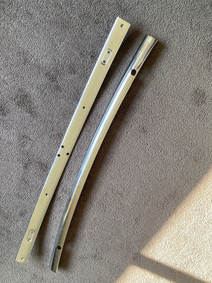 1955 1956 1957 FORD THUNDERBIRD OUTSIDE & INSIDE UPPER WINDSHIELD MOULDINGS - Image 2 of 4