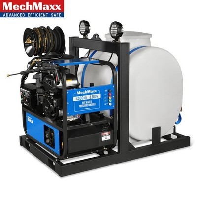 MechMaxx 4000 PSI 4 GPM Hot Water Pressure Washer Skid Mounted, HPW40KT