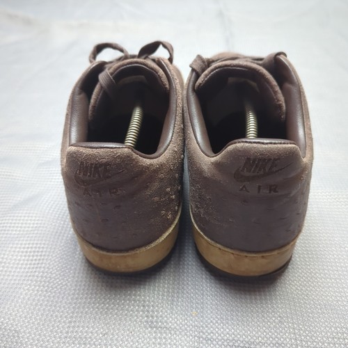 Nike Air Force 1 Trainers Mens UK 10.5 Brown Supreme Seamless Ostrich Premium LE - Picture 4 of 13
