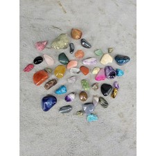 Set of 35 Unbranded Tumbled Polished Gemstones Crystals Mineral Specimen Lot