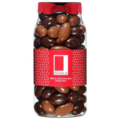 Rita Farhi Milk & Dark Chocolate Covered Brazil Nuts Luxury Gift Jar 740g  
