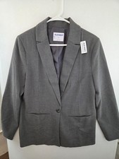 Old Navy Classic Double-Weave Blazer in Heather Gray Women's Medium NWT