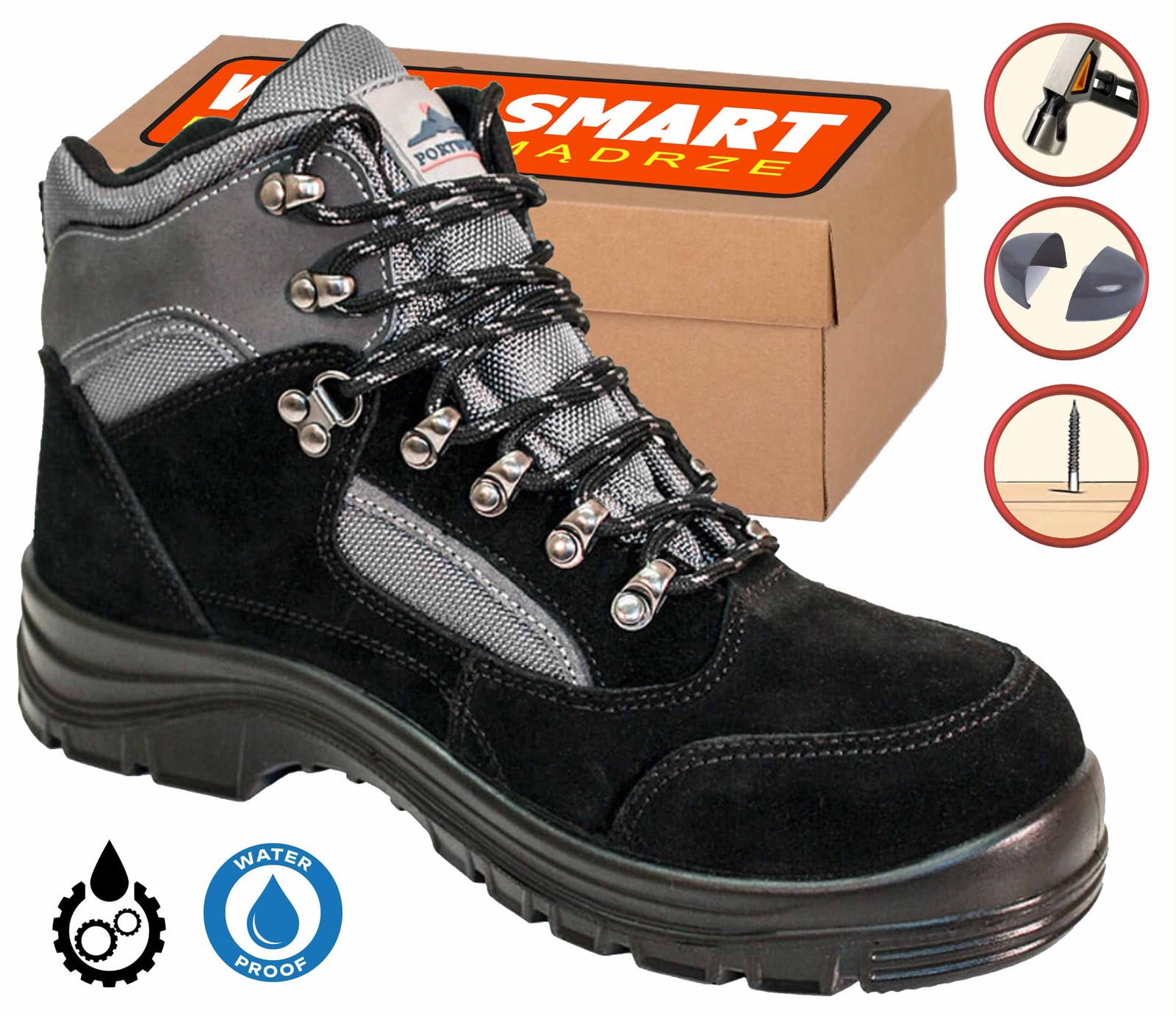 Stivali da lavoro Steelite All Weather Hiker S3, WR Nero, 39 Membrana