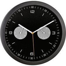 Mebus 52825 Funk Wanduhr 260 mm x 42 mm Schwarz