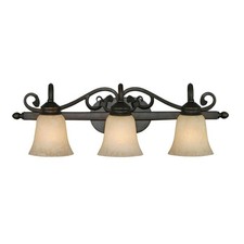 3 Light Vanity in Casual style - 9 Inches high by 28 Inches wide - Bathroom -