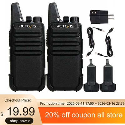 #ad #ad 2 Pack RT22 Walkie Talkie Long Range FRS Rechargeable VOX Portable Two Way Radio $24.99