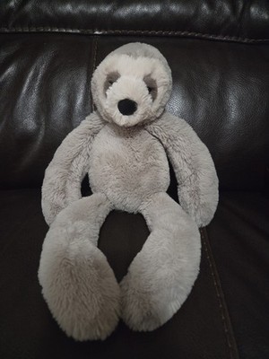 Jellycat Bailey Sloth used authentic Soft Toy 13'' Snugglet 