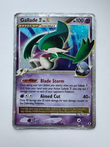 Pokemon TCG Gallade E4 LV. X Rising Rivals Holo Rare RARE SWIRLS L@@K!