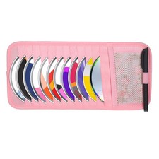 Trinkrittey CD Holder for Car Visor, Vehicle Sun Visor Organizer Large pink 
