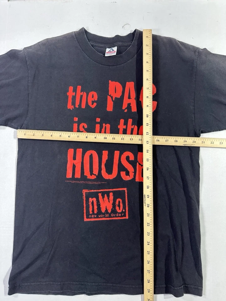 Camiseta De Colección 1998 WCW NWO The PAC Is In The House L Negra Roja Lucha Hogan Foto 3 de 4