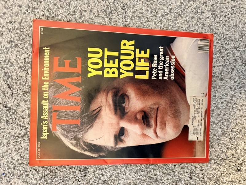 TIME MAGAZINE - JULY 10 1989 - 'YOU BET YOUR LIFE' Pete Rose Betting on Baseball