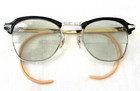 Vintage Bausch & Lomb Polished Black Nerd Rockabilly  Eyeglasses with Retro Case — photo 4
