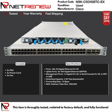 Cisco Nexus N9K-C93108TC-EX 48 Port Switch