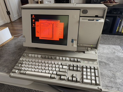 WORKING IBM PS/2 P75 486 LUGGABLE COMPUTER SCSI MICROCHANNEL XGA 9'' GAS PLASMA