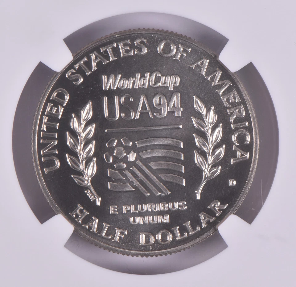 1994-D World Cup Soccer Commemorative Half Dollar MS70 NGC *9826 - Image 4 of 4