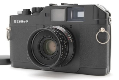  【NEAR MINT】 Voigtlander Bessa R Black Film Camera body Skopar 35mm Lens JAPAN