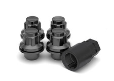 M12x1.25 Wheel Locks For Select Nissan Infiniti Black Med Mag With Washers