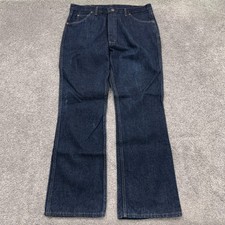 Vintage Sears Roebucks Jeans Mens 38x32 36X31 USA Dark Denim 70s