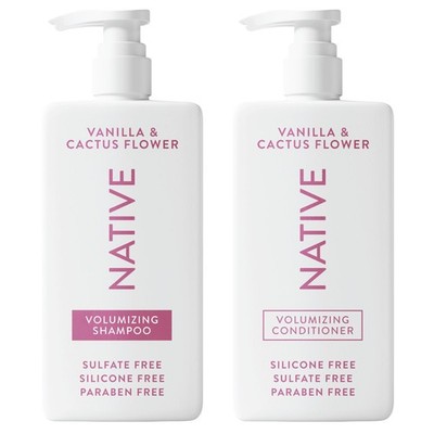Native Vanilla & Cactus Flower Shampoo and Conditioner Contain Naturally Deri...