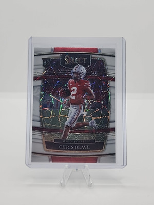 CHRIS OLAVE (RC) - 2022 PANINI SELECT DRAFT PICKS - WHITE  LAZER PRIZM - OSU 