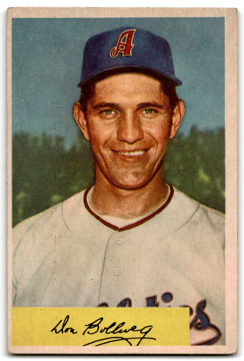 1954 Bowman Don Bollweg SET BREAK Poor Condition Philadelphia Athletics Card