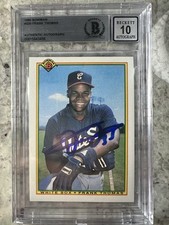 1990 Bowman Frank Thomas Auto #320 BGS Auth Rookie RC