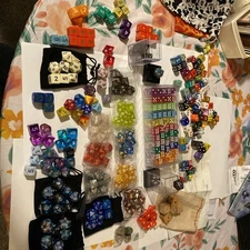 Huge Lot Of Vintage Dungeon And Dragons Dice Lot Role Playing 