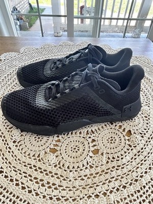 Under Armour Tribase Reign 4 Mens Size 10 Running Shoes Black 3025052-002