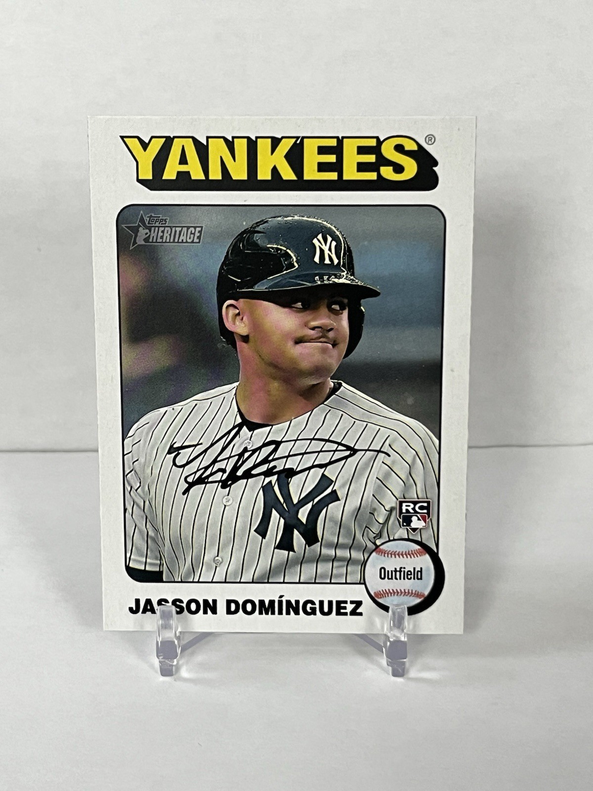 2024 Topps Heritage Rookies Jasson Dominguez White Border (RC) #399