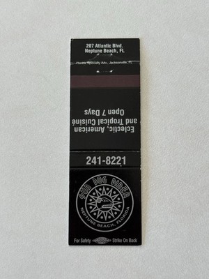 Sun Dog Diner Neptune Beach Florida Vintage Matchbook Cover V2