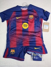 NWT Nike FC Barcelona FCB Jersey Shorts Socks Outfit Home Child Unisex Medium