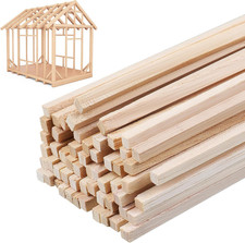 240 Pcs Balsa Wood Sticks 1/8" X 12" Square Wooden Dowels Rods Balsa Wood Strips