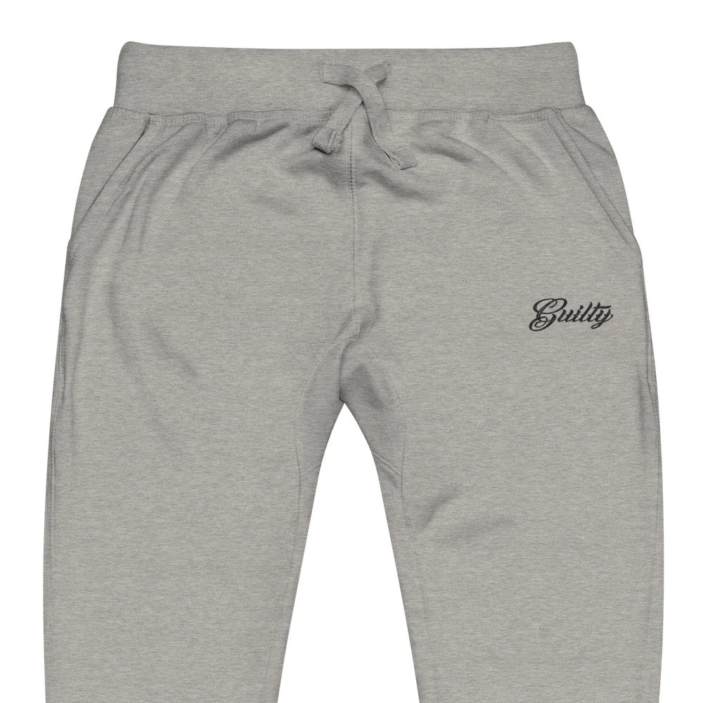 Unisex Gray Fleece Joggers – Guilty Streetwear Sweatpants