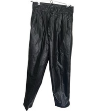 Wilsons Vintage Women's 80s 90s Genuine Leather Pleated Pants Size 10