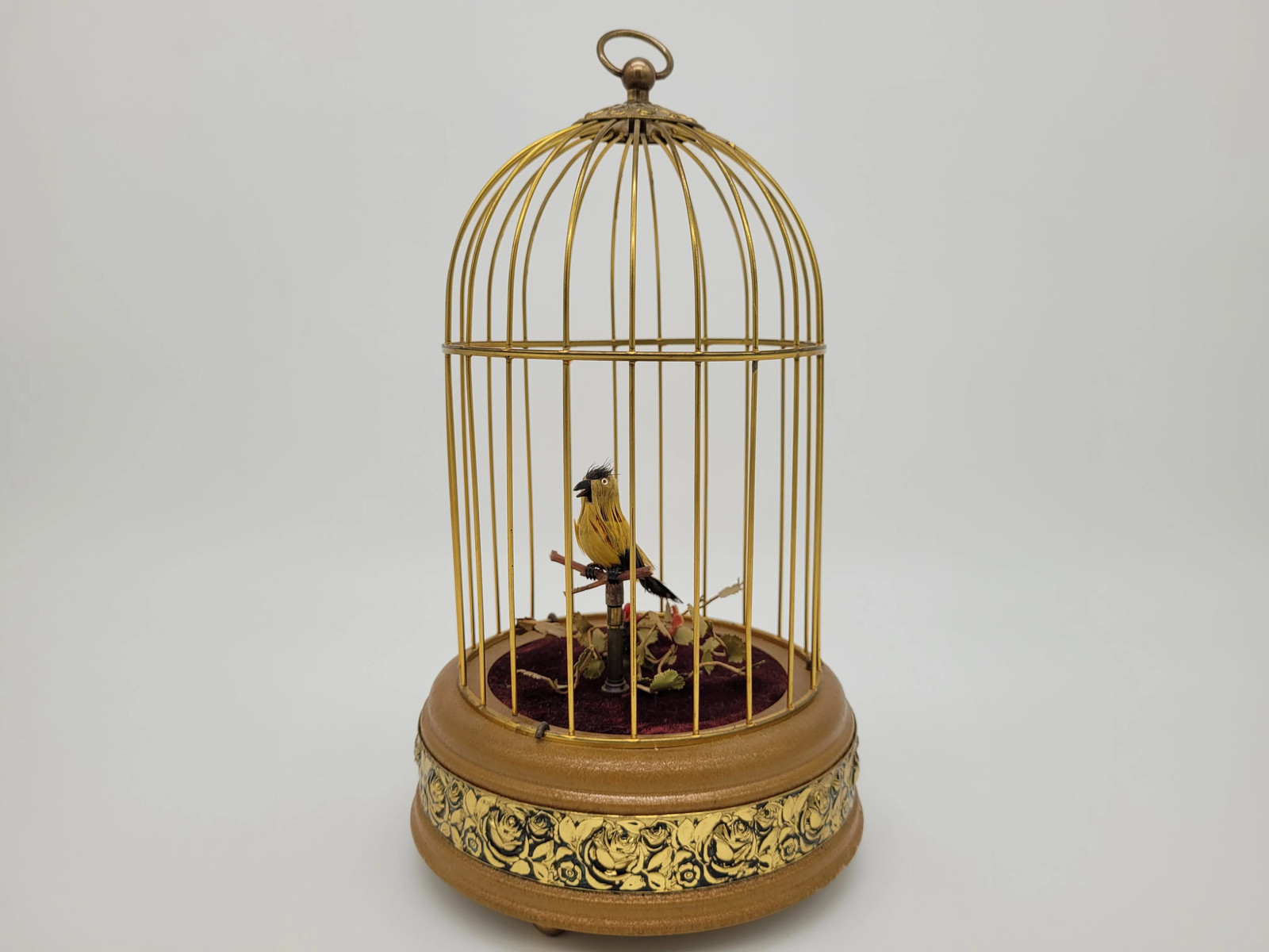 Songbird Machine Music Box Griesbaum Singing Bird in Cage Vintage