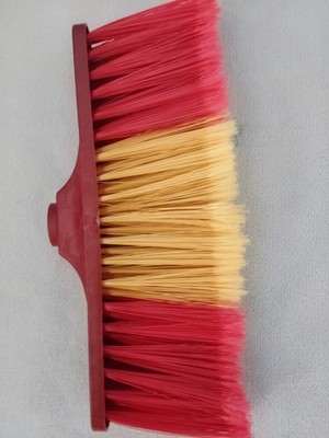 Replacement Broom Head Angled Synthetic Bristles Plastic Block Threaded Socket