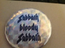 Black Sabbath Bloody Sabbath Ozzy Osbourne  vintage '70s CONCERT BADGE prismatic