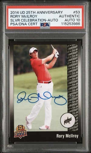 2014 Upper Deck Rory Mcllroy RC Rookie 25th Anniversary Auto /25 AUTO 10 