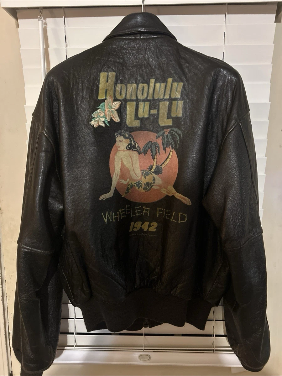 New With Tags A-2 Honolulu Avirex Leather Bomber Jacket Size